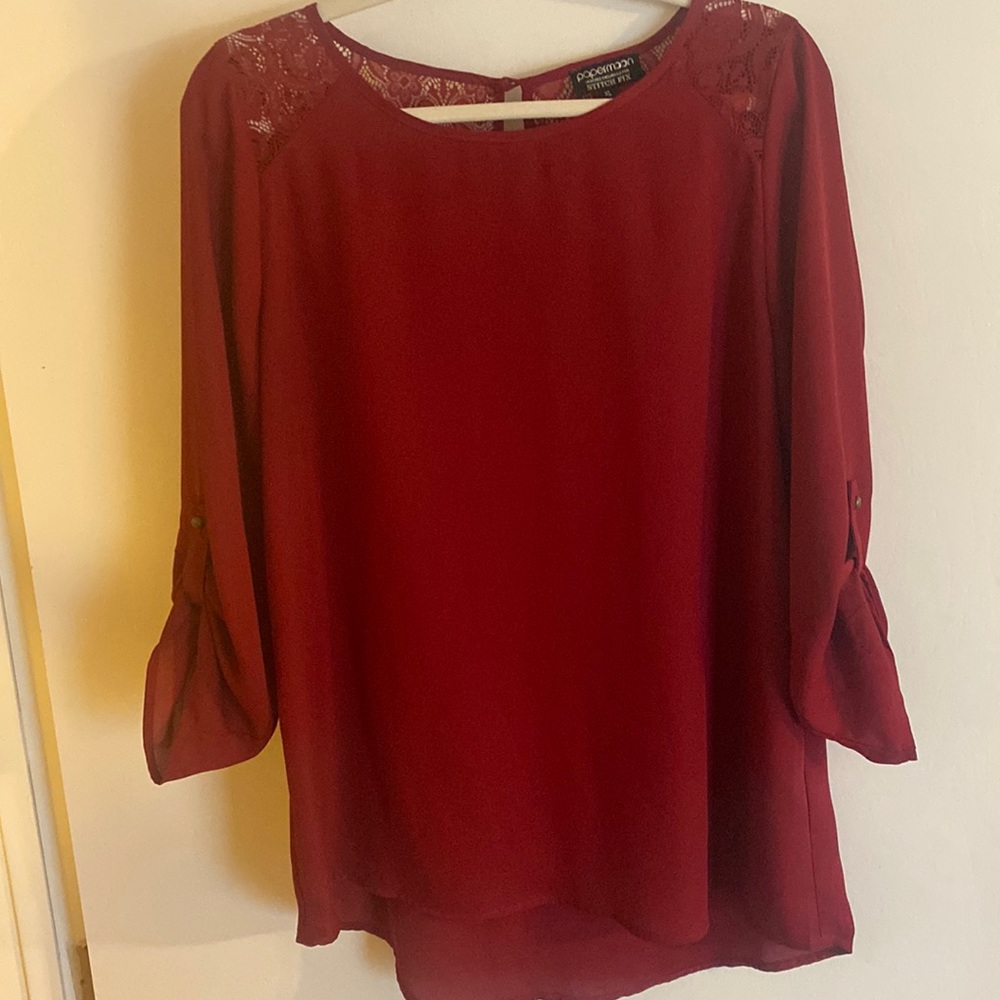 Papermoon lacy back blouse